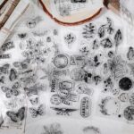 Sello de silicona transparente con manual de arreglos botánicos vintage de 5 piezas - Imagen 3