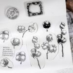 Sello de silicona transparente con manual de arreglos botánicos vintage de 5 piezas - Imagen 4