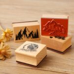 5 uds DIY Vintage naturaleza paisaje manual sello de madera - Imagen 3