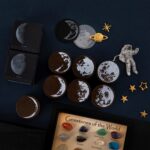 5 PCS Moon Phase Series Manual Decoración DIY Sello de madera - Imagen 4