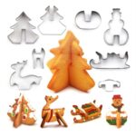 Molde de galletas estéreo 3D de acero inoxidable Aparato para hornear galletas de Navidad, 3D Christmas Mold
