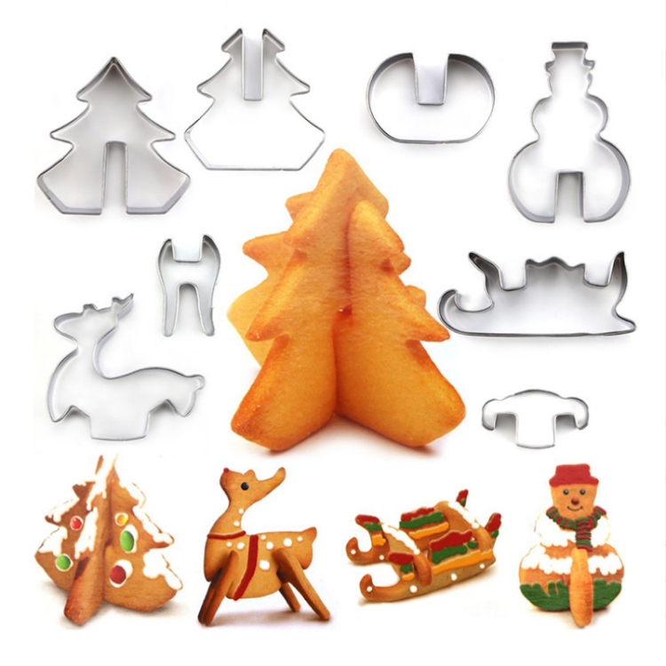 TBD0603073901A.jpg Molde de galletas estéreo 3D de acero inoxidable Aparato para hornear galletas de Navidad, 3D Christmas Mold - Imagen 1