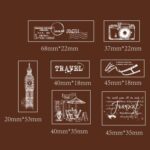 MOCARD 7 en 1 Juego de sellos de madera Manual Material de bricolaje, 7 In 1 Listening Wind, 7 In 1 Senyu Traveler, 7 In 1 Handicraft Diary, 7 In 1 Floating - Imagen 2