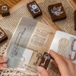 MOCARD 7 en 1 Juego de sellos de madera Manual Material de bricolaje, 7 In 1 Listening Wind, 7 In 1 Senyu Traveler, 7 In 1 Handicraft Diary, 7 In 1 Floating - Imagen 5