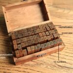 Números de madera + sello de letras inglesas, 70 PCS / Box - Imagen 2