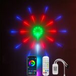 KD0062 USB 24 Key Bluetooth Firework Lantern LED Música Decoración Luz, 117LED