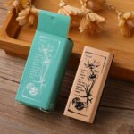 4 Uds. De flores y plantas de madera, sello para niña, manual de plantas frescas, sello decorativo DIY