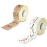 300PCS / Roll Rectangular en forma de pegatinas de decoración de Navidad Cinta de etiqueta de regalo de vacaciones, Rectangular Cowhide - Imagen 2