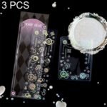 3 PCS Laser Stereo DIY Stickers Set Handbook Material decorativo Pegatinas