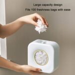 2 PCS Cocina de gran capacidad Envoltura adhesiva Organizador Montado en la pared Gorro de ducha Estante de almacenamiento, 2 PCS White - Imagen 4