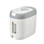 Cubo de arroz de almacenamiento a prueba de polvo y humedad sellado para cocina, Gray 10kg