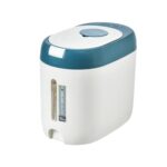 Cubo de arroz de almacenamiento a prueba de polvo y humedad sellado para cocina, Blue 10kg