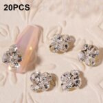 20 piezas de joyas de uñas apiladas accesorios de pegatinas de diamantes para uñas, H522