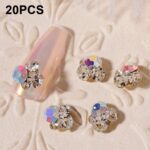 20 piezas de joyas de uñas apiladas accesorios de pegatinas de diamantes para uñas, H525