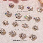 20 piezas de joyas de uñas apiladas accesorios de pegatinas de diamantes para uñas, H524 - Imagen 3