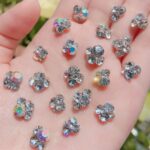 20 piezas de joyas de uñas apiladas accesorios de pegatinas de diamantes para uñas, H524 - Imagen 4