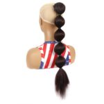 DLMW01 Peluca peluda con forma de burbuja, cola de caballo con cordón, pelucas de cola de caballo largas, esponjosas, especificaciones:, 33