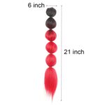 DLMW01 Peluca peluda con forma de burbuja, cola de caballo con cordón, pelucas de cola de caballo largas, esponjosas, especificaciones:, 1BT51P - Imagen 3