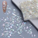 4 cajas de decoración de uñas con fragmentos de conchas marinas, estilo:, 01 Bay