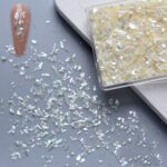 4 cajas de decoración de uñas con fragmentos de conchas marinas, estilo:, 04 Colorful