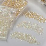 4 cajas de decoración de uñas con fragmentos de conchas marinas, estilo:, 05 White - Imagen 3