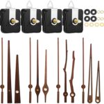 Kit de reparación de esfera de reloj de cuarzo, piezas de reloj de pared DIY, especificaciones:, 4 Movements+4 Sets Needles