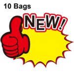 10 bolsas 25x19cm Etiqueta de precio de producto Etiqueta de precio de supermercado Etiqueta de precio de explosión, WM-005