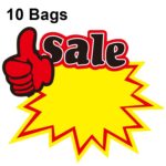 10 bolsas 21x15cm Etiqueta de precio de producto Etiqueta de precio de supermercado Etiqueta de precio de explosión, WM201