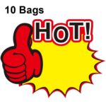10 bolsas 21x15cm Etiqueta de precio de producto Etiqueta de precio de supermercado Etiqueta de precio de explosión, WM206