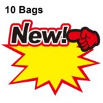 10 bolsas 21x15cm Etiqueta de precio de producto Etiqueta de precio de supermercado Etiqueta de precio de explosión, WM209
