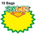 10 bolsas 21x15cm Etiqueta de precio de producto Etiqueta de precio de supermercado Etiqueta de precio de explosión, WM211