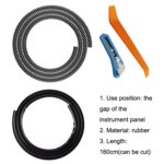 Panel de instrumentos de tira de goma con sello de elastómero para coche, a prueba de fugas, a prueba de polvo, insonorizado, Universal, N856 Carbon Fiber Pattern - Imagen 2