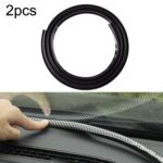 Panel de instrumentos de tira de goma con sello de elastómero para coche, a prueba de fugas, a prueba de polvo, insonorizado, Universal, 2pcs N856 No Fiber Pattern