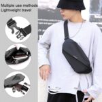 HAOSHUAI 1100-20 Riñonera para hombre Bolsa para teléfono móvil para correr al aire libre, 1100-20 Dark Blue - Imagen 2