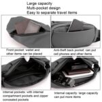 HAOSHUAI 1100-20 Riñonera para hombre Bolsa para teléfono móvil para correr al aire libre, 1100-20 Black - Imagen 4