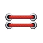10 PCS Shoelace Car Sticker Body Cover Up Scratch Patch Sticker, Horizontal Red Shoelace