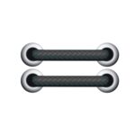 10 PCS Shoelace Car Sticker Body Cover Up Scratch Patch Sticker, Horizontal Black Shoelace