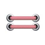 10 PCS Shoelace Car Sticker Body Cover Up Scratch Patch Sticker, Horizontal Pink Shoelace