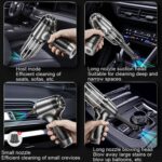 SUITU Aspirador de mano inalámbrico con carga húmeda y húmeda para automóvil, estilo:, Brushless Silver Gray - Imagen 6