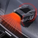 Coche 12V Calentador Descongelar Nieve Desempañador, Black Heater