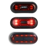 Luz de advertencia para casco de moto, luz trasera impermeable recargable por USB, 4 Beads - Imagen 2