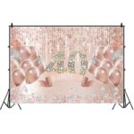 1,5 m x 1 m globo dorado rosa fondo de fiesta de cumpleaños tela fotografía tela pictórica, MDU05523