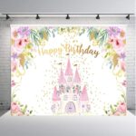 1.5m x 1m Castillo de dibujos animados Fotografía Fondo Tela Fiesta de cumpleaños Escena Decoración