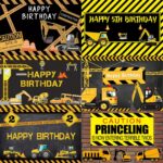 1,2 m x 0,8 m Serie de vehículos de construcción Fondo de fotografía de feliz cumpleaños Tela, 1.2m x 0.8m (12009897) - Imagen 2
