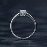 Anillo de moissanita de cuatro garras de plata esterlina S925 Joyas chapadas en oro blanco, No.7 - Imagen 2