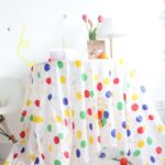 2 uds. Manteles desechables para fiesta de cumpleaños, accesorios para fotos, 137x274cm, Colorful Wave Dot - Imagen 2