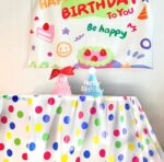 2 uds. Manteles desechables para fiesta de cumpleaños, accesorios para fotos, 137x274cm, Colorful Wave Dot - Imagen 3