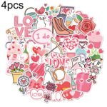 4 juegos de pegatinas decorativas para regalos del día de San Valentín, pegatinas impermeables de dibujos animados para tazas de agua, especificaciones:, N13, N14, N15