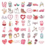 4 juegos de pegatinas decorativas para regalos del día de San Valentín, pegatinas impermeables de dibujos animados para tazas de agua, especificaciones:, N13, N14, N15 - Imagen 2