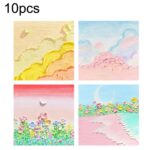 H034 10pcs Tear-off Memo Pad Message Memo Handbook Pegatinas decorativas, 10 sets Moon Series Random